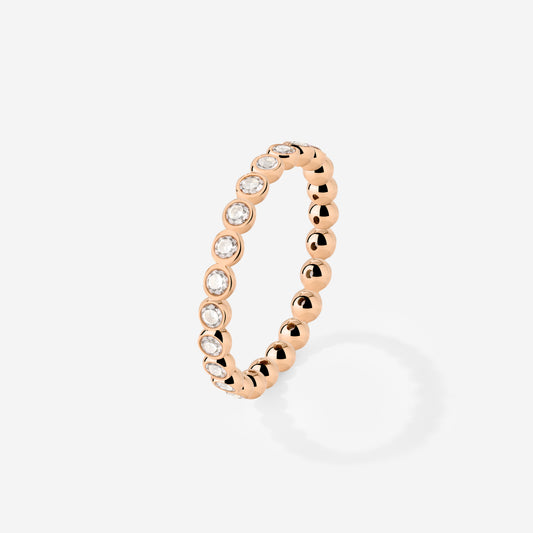 Bezel Bling Ring Roségold