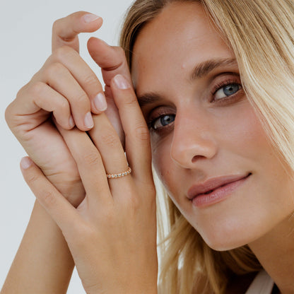 Bezel Bling Ring Roségold