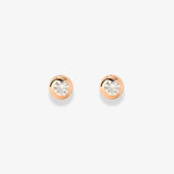 Bezel Bling Studs Rose Gold
