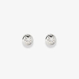 Bezel Bling Studs Silver