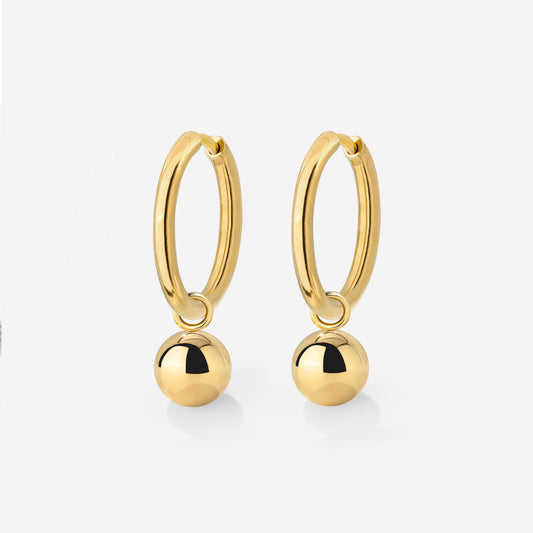 Bubbly Hoop Set Medium Gold