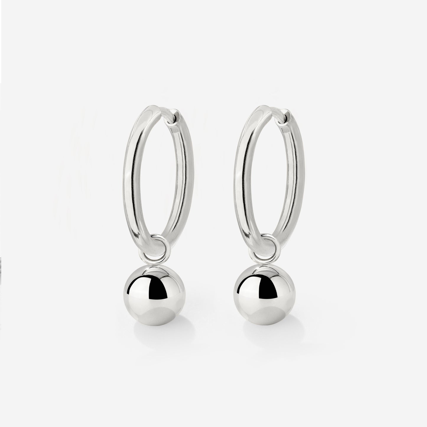 Bubbly Hoop Set Medium Silber