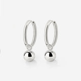 Bubbly Hoop Set Medium Silver