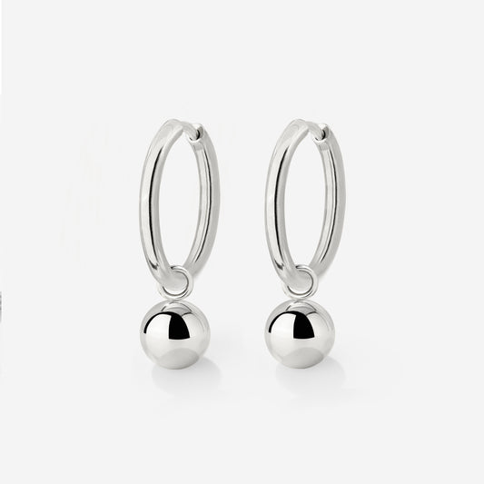 Bubbly Hoop Set Medium Silber