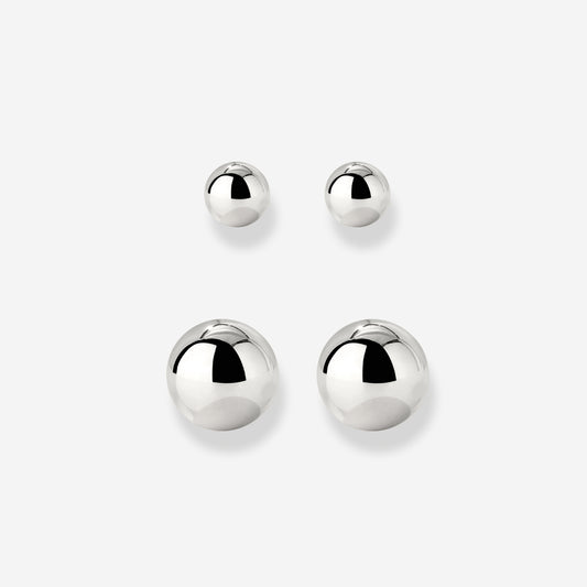 Bubbly Stud Bundle Silver