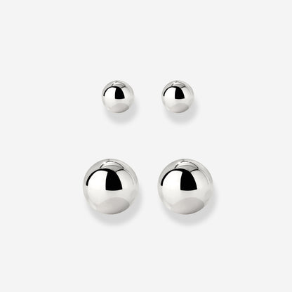 Bubbly Stud Bundle Silber
