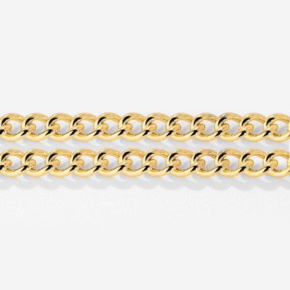 Curb Chain Double Bracelet Gold