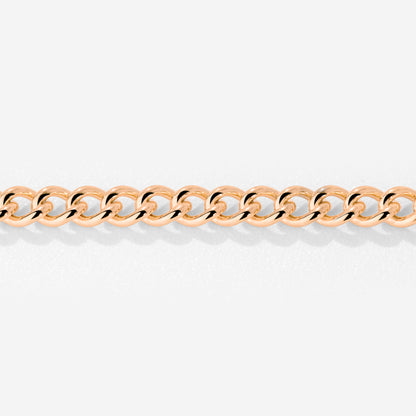 Curb Chain Necklace Rose Gold
