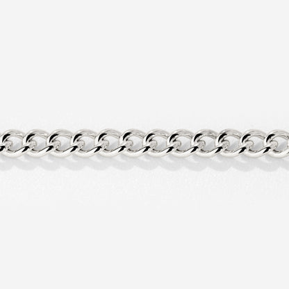 Curb Chain Necklace Silver