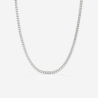 Curb Chain Necklace Silver