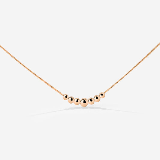 Curvy Beads Choker Roségold