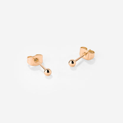 Delicate Bead Studs Rose Gold