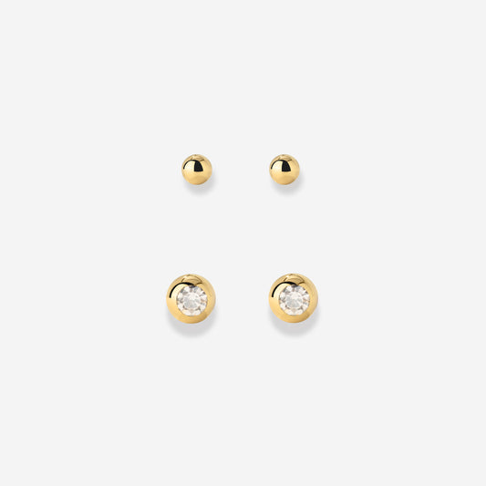 Delicate Gleam Stud Bundle Gold