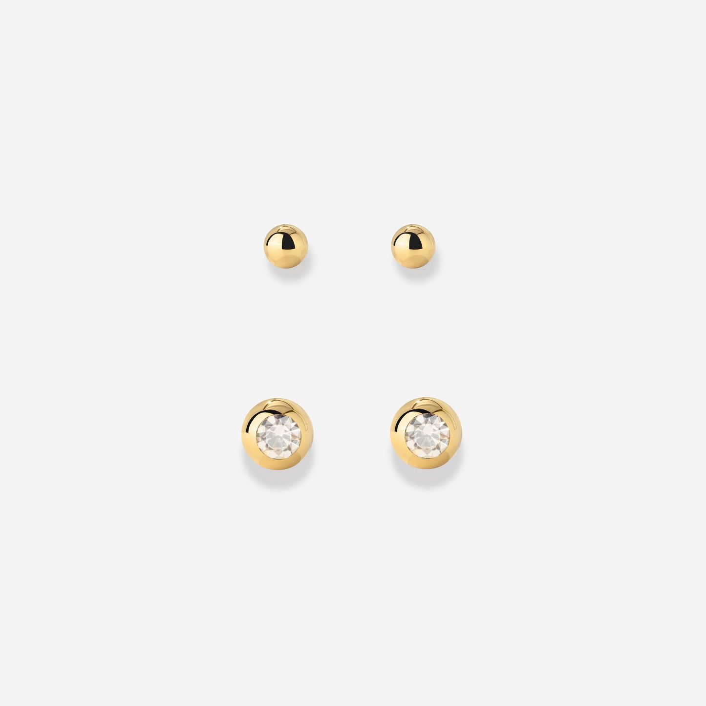 Delicate Gleam Stud Bundle Gold
