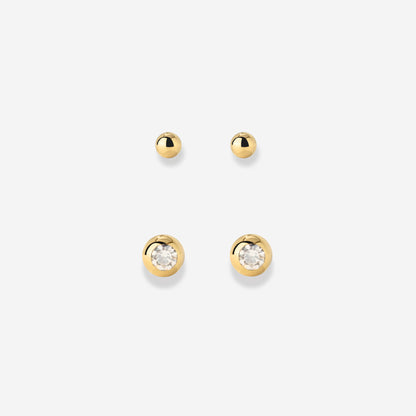 Delicate Gleam Stud Bundle Gold