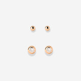 Delicate Gleam Stud Bundle Rose Gold