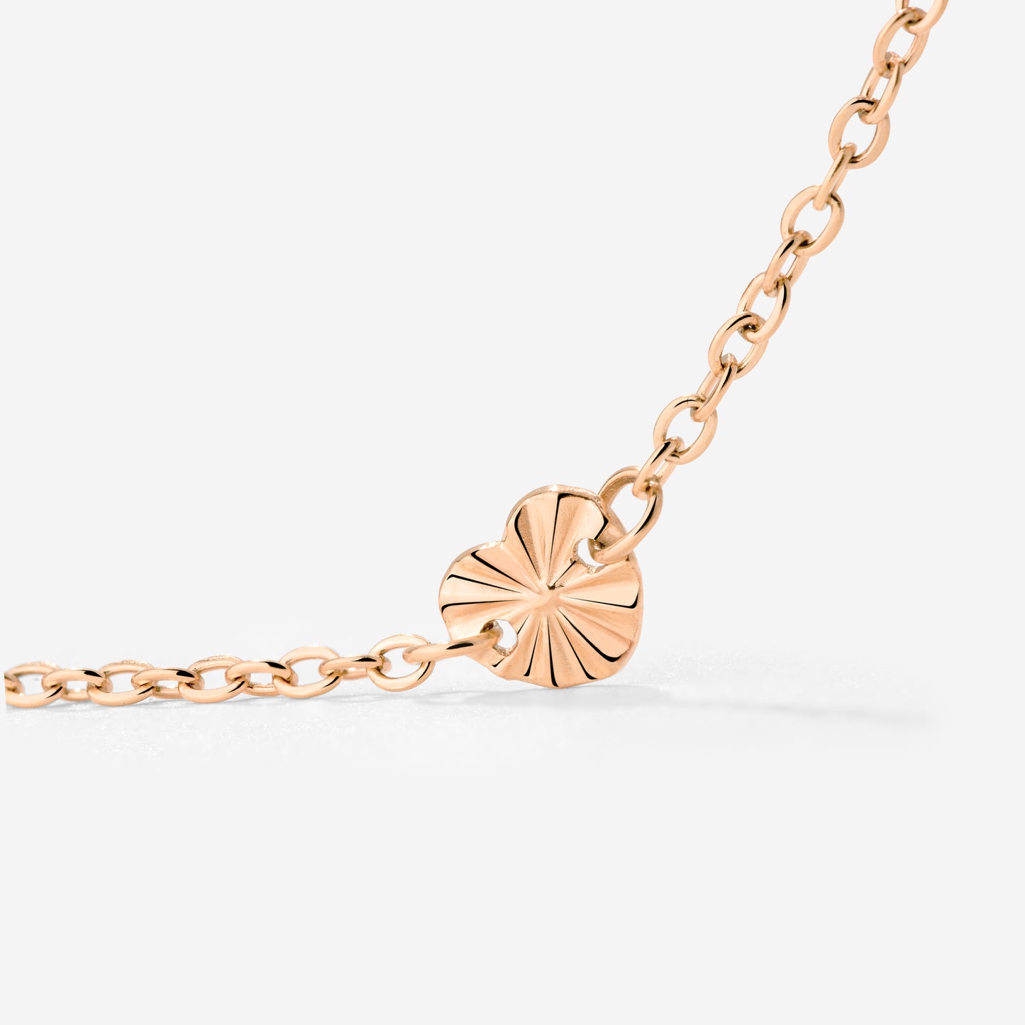 Glass Heart Bracelet Rose Gold