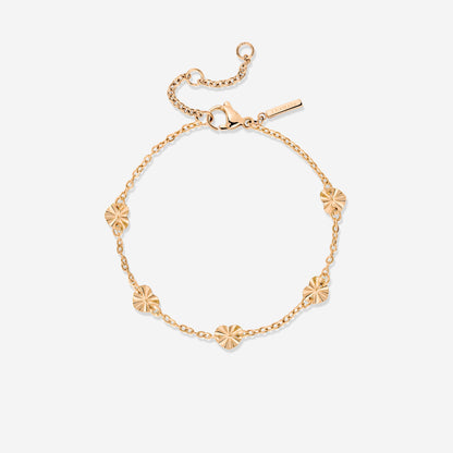 Glass Heart Bracelet Rose Gold