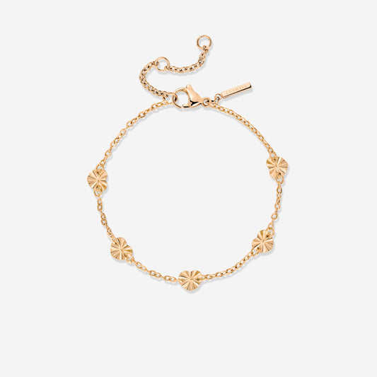 Glass Heart Bracelet Rose Gold