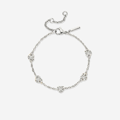 Glass Heart Bracelet Silver