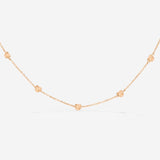 Glass Heart Necklace Rose Gold
