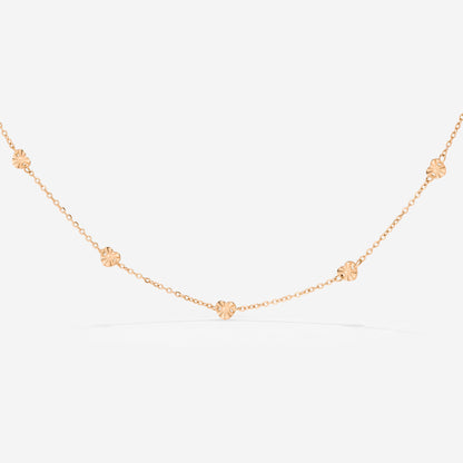 Glass Heart Necklace Rose Gold