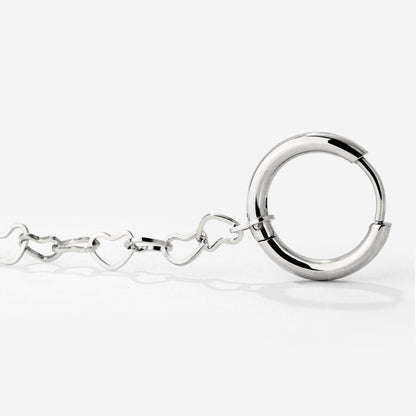 Heart after Heart Hoop Set Small Silver