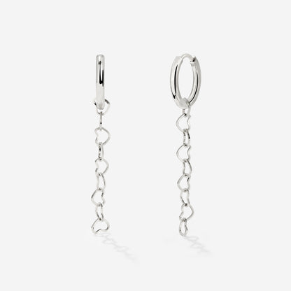 Heart after Heart Hoop Set Small Silver