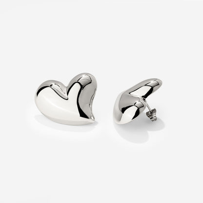 Heartie Studs Silver