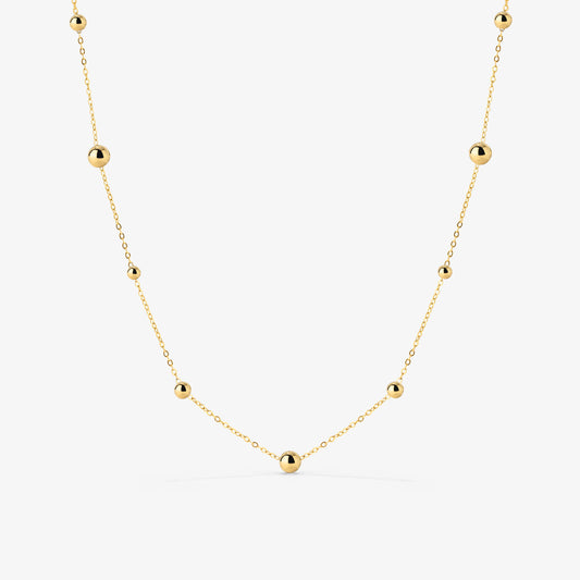 Infinite Beads Necklace Gold