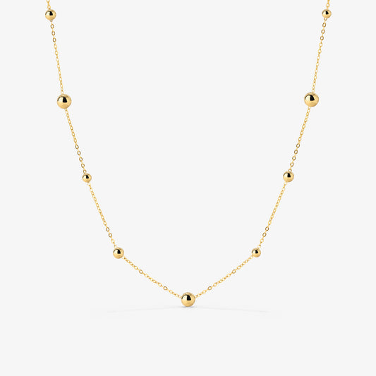 Infinite Beads Necklace Gold