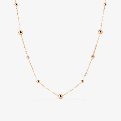 Infinite Beads Necklace Rose Gold