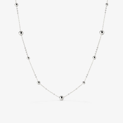 Infinite Beads Necklace Silver