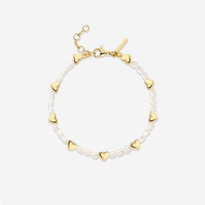 Love Pearls Bracelet Gold
