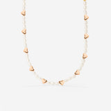 Love Pearls Necklace Rose Gold