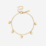 Lovely Heart Bracelet Gold