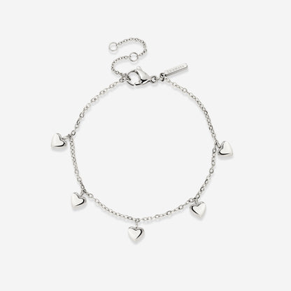 Lovely Heart Bracelet Silver