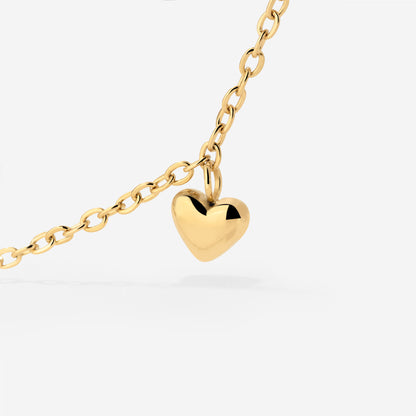 Lovely Heart Choker Gold