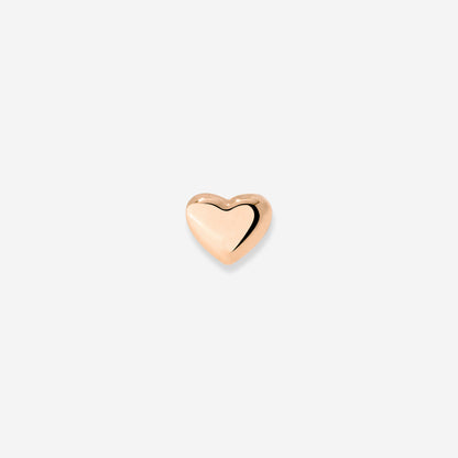 Lovely Heart Piercing Stud Rose Gold
