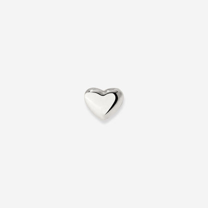 Lovely Heart Piercing Stud Silver