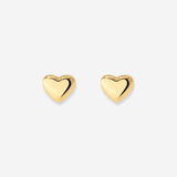 Lovely Heart Studs Gold