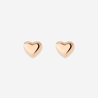 Lovely Heart Studs Rose Gold