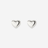 Lovely Heart Studs Silver