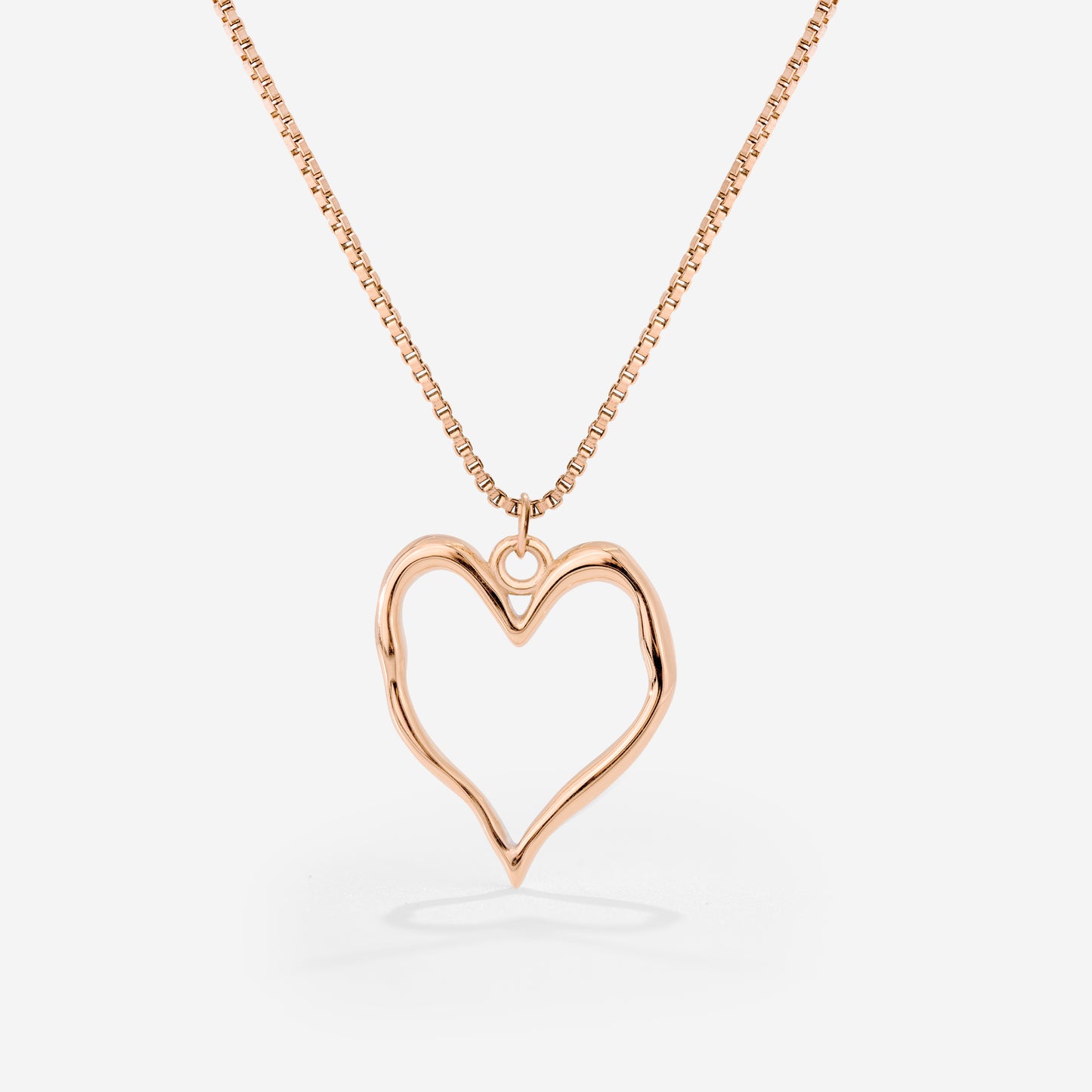 Melting Heart Necklace Rose Gold