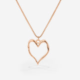 Melting Heart Necklace Rose Gold