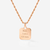 Mom, I am a rich man Necklace Rose Gold