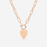 More Self-Love Oval Links Necklace Set Rose Gold