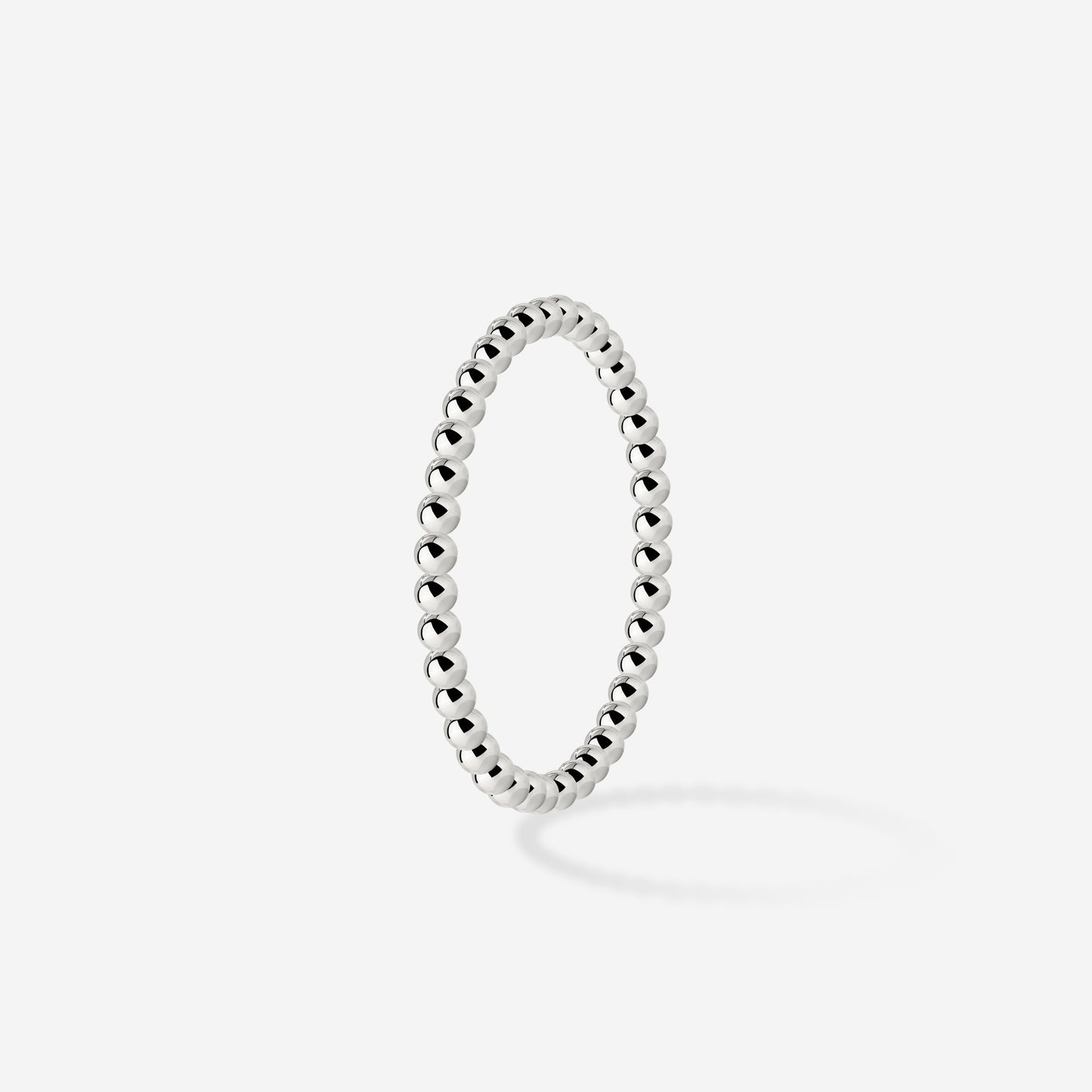 Narrow Sphere Ring Silver