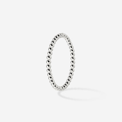 Narrow Sphere Ring Silver