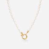 Pearly Charm Necklace Gold